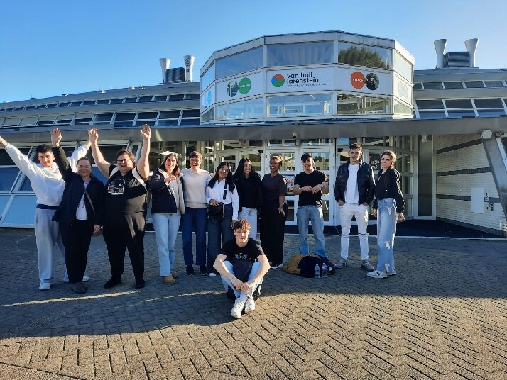 Participating students and staff outside Van Hall Larenstein